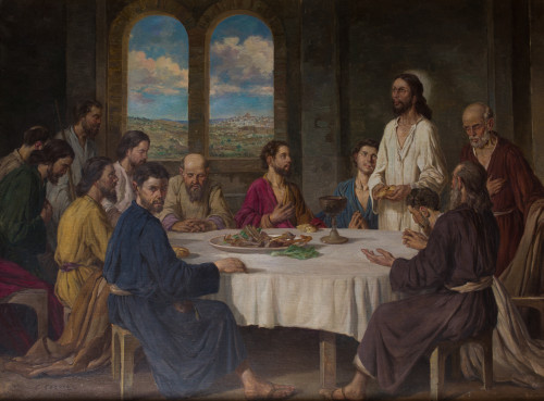 CASIMIRO FÉLIX ESCRIBÁ GARCIA, "La Última Cena", 1950, Óleo