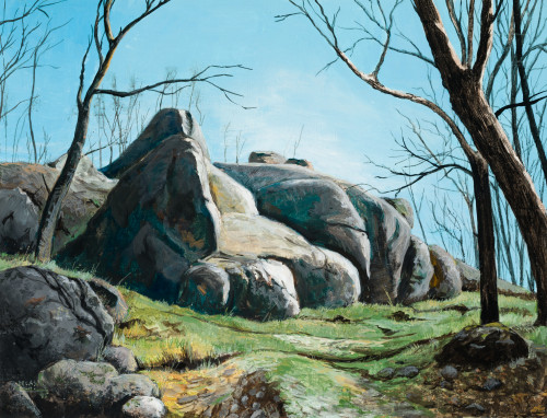 MANUEL  DE LAS CASAS, "Rocas de la herreria", 1995 , Óleo s