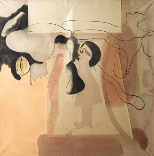 JORGE CASTILLO, "Mujercita", 1973, Técnica mixta con collag