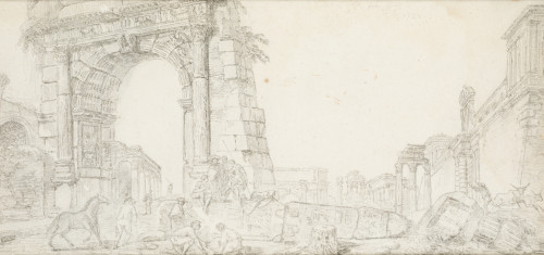 JEAN ROBERT ANGO Francia, c. 1710 - 1773, "Capricho arquite