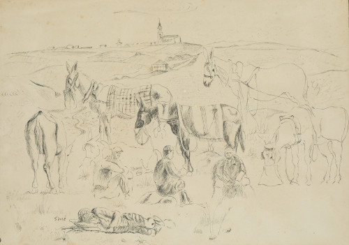 FRANCISCO SAN JOSE GONZÁLEZ, "Sin título", Tinta sobre papel