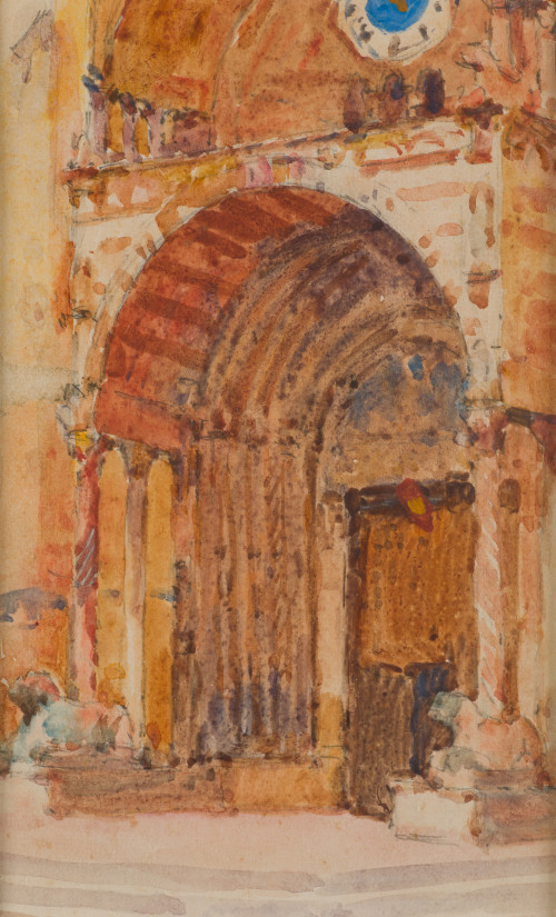 GEORGE OWEN WYNE APPERLEY, "Verona", 1905, Acuarela sobre p