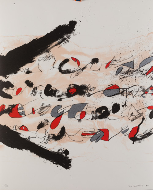 JOSEP  GUINOVART, "Sin título", 1984, Litografía