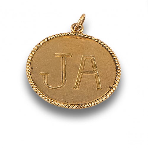 COLGANTE INICIALES JA DE ORO AMARILLO