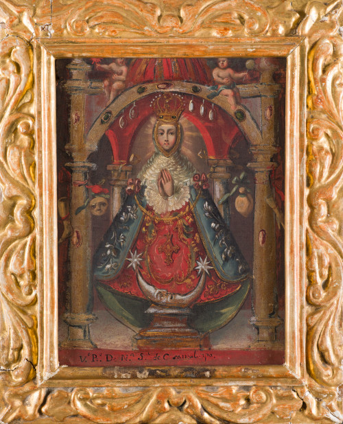 ESCUELA COLONIAL  S.XIX, "Virgen de Nuestra Señora de Cosam
