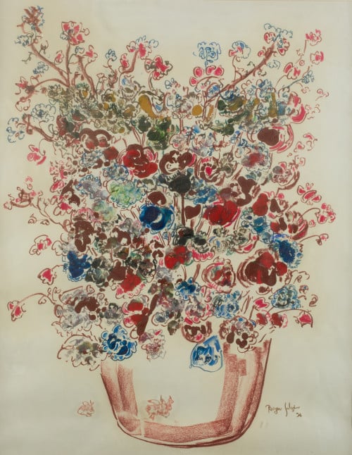 AGUSTIN BOYER, "Flores" , 1994 , Técnica mixta sobre papel 
