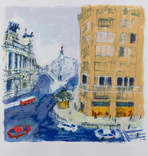 JAVIER BALLESTER MONTESOL, "Sin título", Pareja de litograf