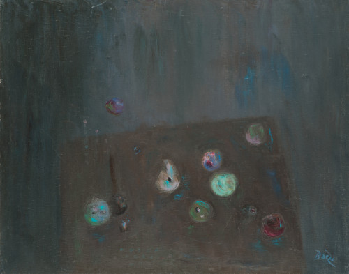 MANUEL  BAEZA, "Bodegón con frutas", Óleo sobre lienzo