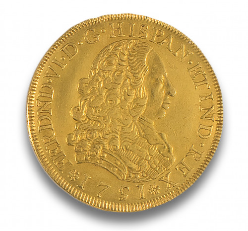 ORO PELUCONA, MEDIA ONZA, VII, 1820