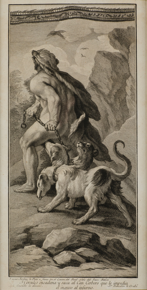 JUAN BARCELÓN, "Escenas de Hércules", Pareja de grabados