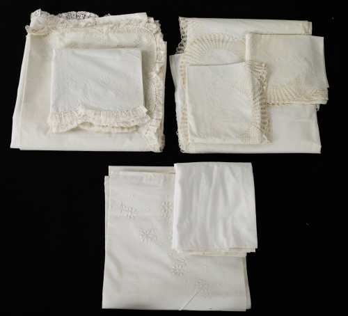 Sábana y almohada de hilo crudo