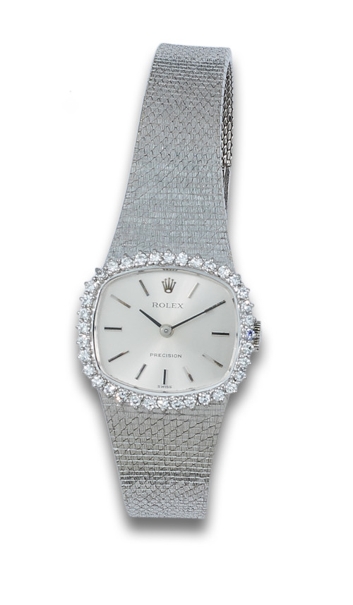 RELOJ DE PULSERAN DE DAMA ROLEX , EN ORO BLANCO CON DIAMANT