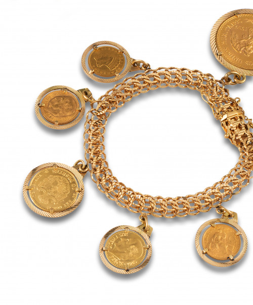 PULSERA BARBADA DE ORO AMARILLO 18 KT