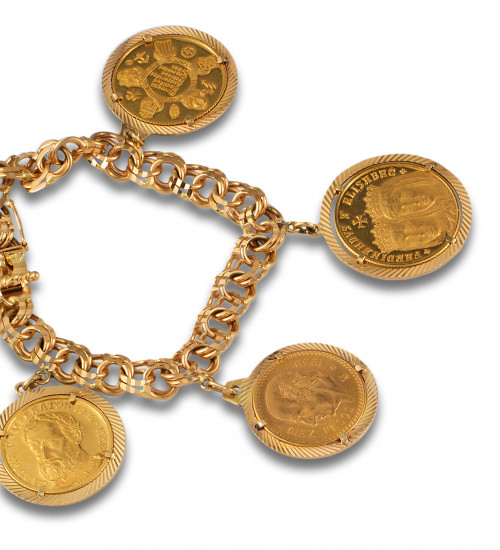 PULSERA BARBADA DE ORO AMARILLO 18 KT.