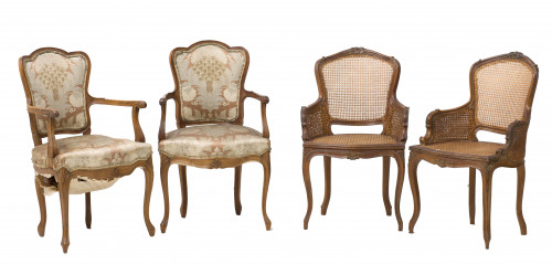Pareja de butacas estilo Luis XV, posiblemente Herráiz, S.X