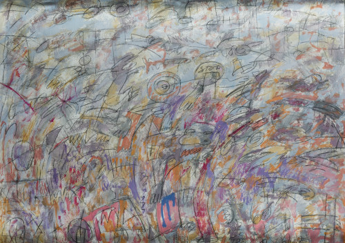 ANA GARCÍA PAN, "Sin título", 1989, Técnica mixta sobre lie