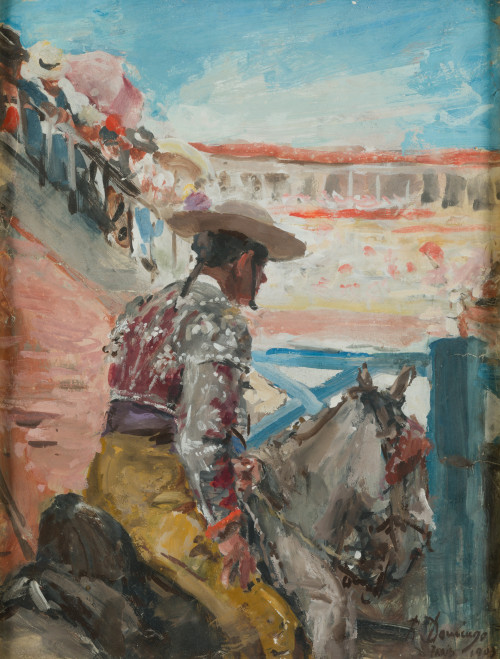 ROBERTO DOMINGO Y FALLOLA, "El picador", 1903, Gouache sobr