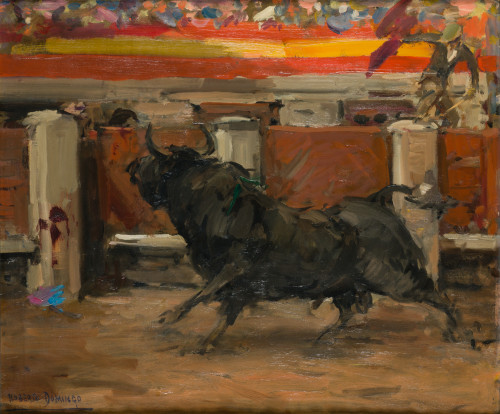 ROBERTO DOMINGO Y FALLOLA, "No hay quinto malo", Óleo sobre