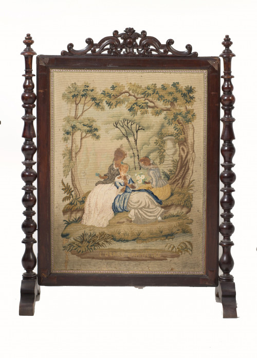 Pantalla de chimenea alfonsina, España, S. XIX