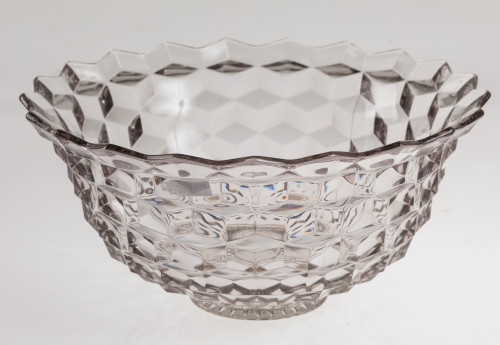 Ponchera de cristal manufactura Fostoria, Estados Unidos, p