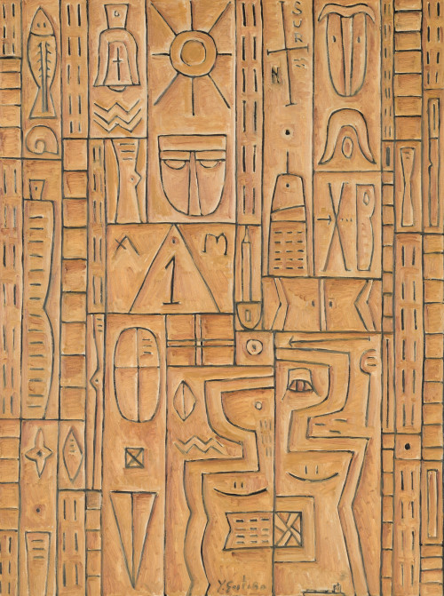 YUYO GOITIÑO, "Composición", Óleo sobre lienzo