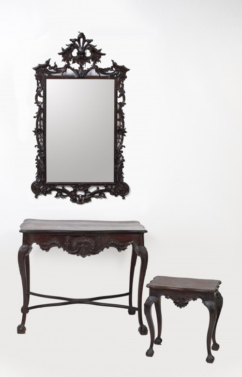 Espejo estilo Luis XV, Francia, S. XIX