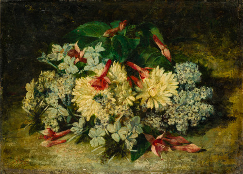 SEBASTIÁN  GESSA, "Naturaleza muerta con flores", Óleo sobr