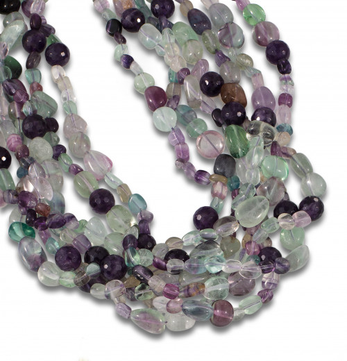 BABERO MULTIHILOS DE CUENTAS BARROCAS Y FACETADAS DE AMATIS