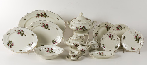 Vajilla de porcelana Rosenthal, modelo Pompadour, S.XX