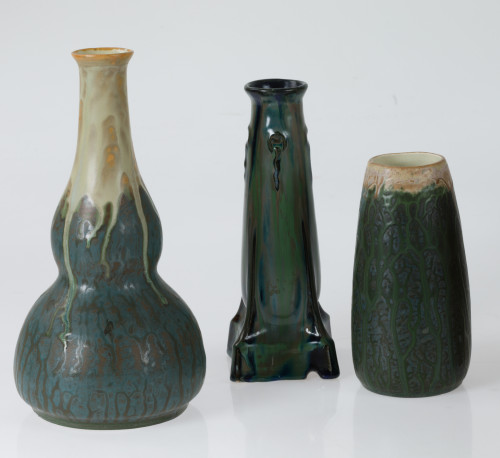 Lote de tres jarrones de cerámica, Francisco Ibañez, España