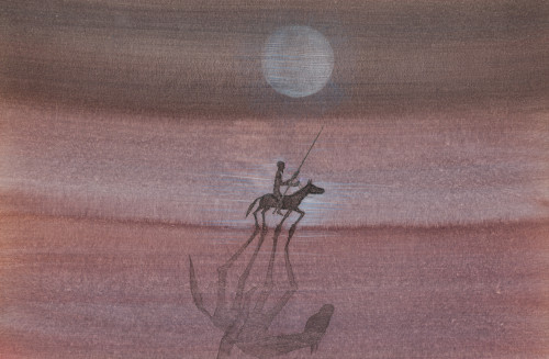 JOAN PONÇ, "Suit El Quijote nº 22", 1979, Tintas y gouache 