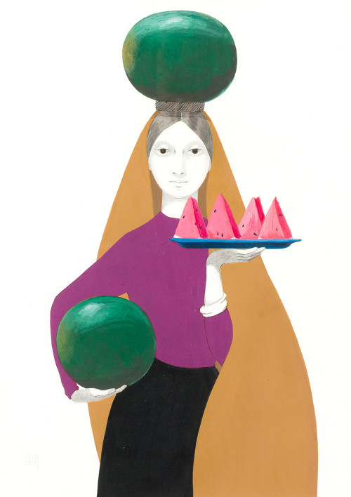 "Mujer con sandia", 1991