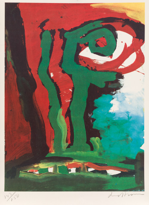 BENGT LINDSTROM, "Sin título" , 1985 , Litografía sobre pa