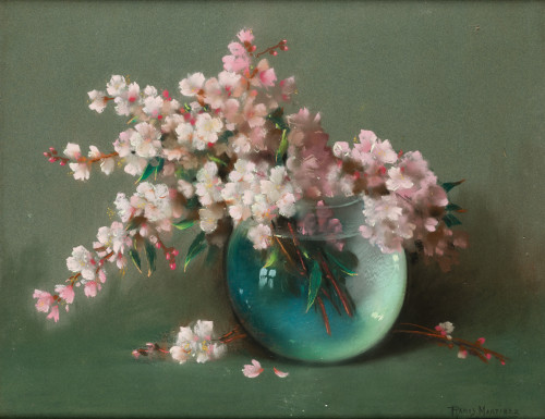 ALFREDO RAMOS MARTINEZ, "Jarrón con flores", 1916, Pastel s