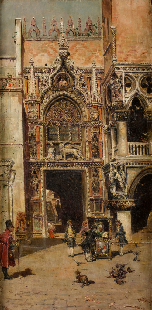 ANTONIO REYNA, "Puerta de los Tetrarcas", Óleo sobre lienzo