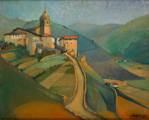 ISIDORO GUINEA ZUGAZAGA, "Camino a Régil", 1920, Óleo sobre