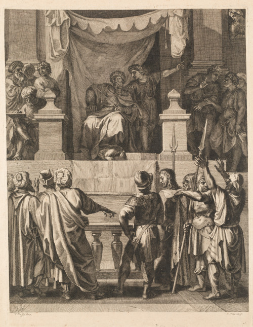 CLAUDINE BOUZONNET-STELLA, "Cristo ante Pilatos", Grabado