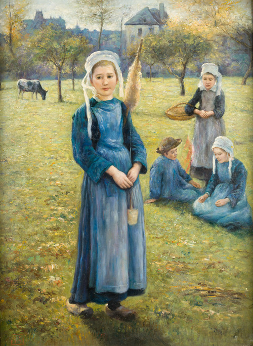 ANÓNIMO, "El huerto", Óleo sobre lienzo