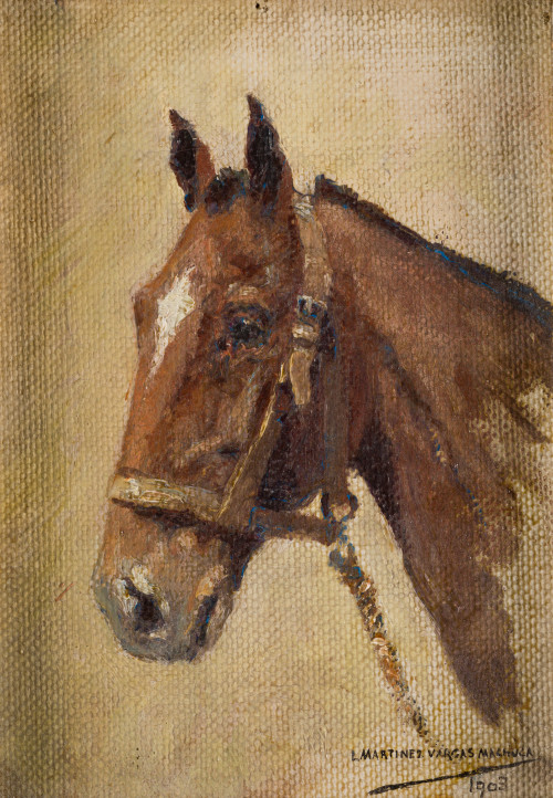 LUIS  MARTÍNEZ VARGAS MACHUCA, "Cabeza de caballo", 1903, Ó