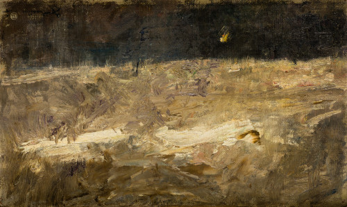 FRANCISCO PRADILLA Y ORTIZ, "Cielo tormentoso", Óleo sobre 