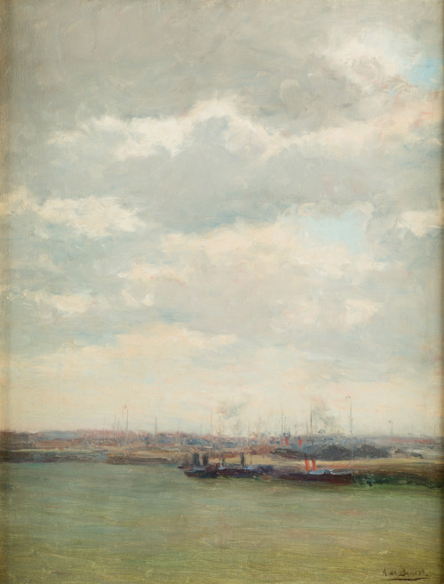AURELIANO DE BERUETE Y MORET, "Puerto de el Harve", 1902, Ó