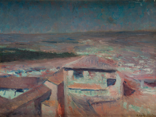 AURELIANO DE BERUETE Y MORET, "Toledo", 1905, Óleo sobre li