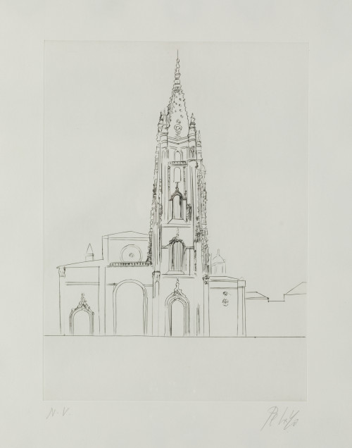 ORLANDO  PELAYO, "Catedral de San Salvador, Oviedo", Grabad
