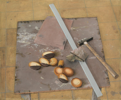 MATÍAS QUETGLAS, "Naturaleza muerta", 1977, Collage y óloe