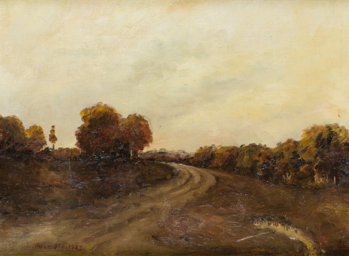 ESCUELA ESPAÑOLA, "Paisaje", 1952