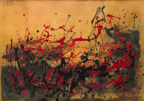 ENRIC PLANAS DURA, "Sin título", 1960, Tintas sobre papel