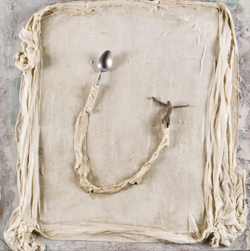 VÍCTOR MIRA, "Refectorio", 1981, Técnica mixta y collage so