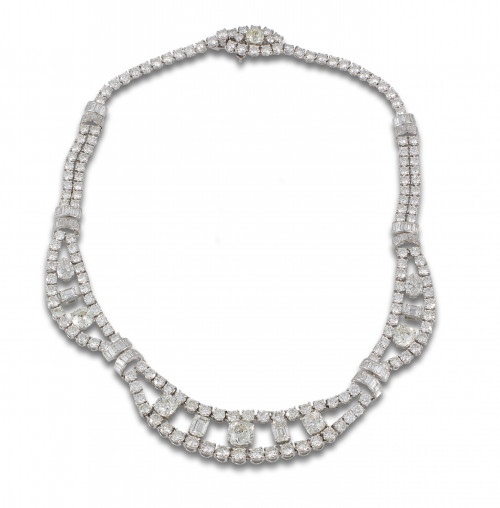 GARGANTILLA DE DIAMANTES Y ORO BLANCO