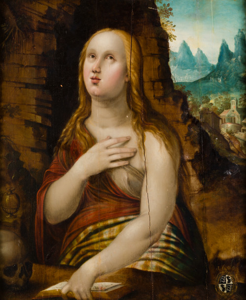 ESCUELA FLAMENCA , "Santa María Magdalena", 1600, Óleo sobr