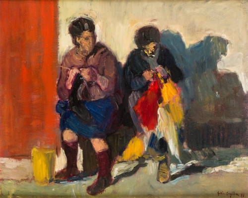 IGNACIO GARCÍA ERGUIN, "En la puerta de la cofradía - Berme